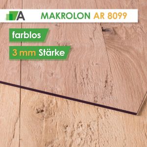 Makrolon® 8099 AR Stärke 3 mm farblos abriebfest (kratzfest)