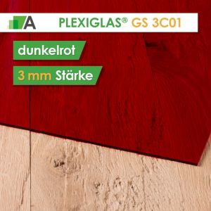 PLEXIGLAS® GS Stärke 3 mm rot 3C01
