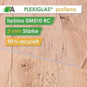 PLEXIGLAS® proTerra farblos 0M010 RC - 90% recycelt