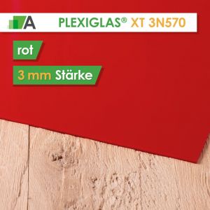 PLEXIGLAS® XT Stärke 3 mm rot 3N570 