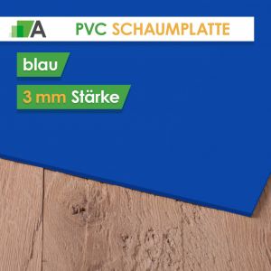 PVC Hartschaumplatte Stärke 3 mm blau