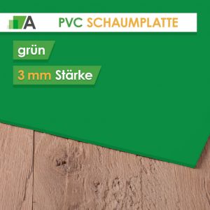 PVC Hartschaumplatte Stärke 3 mm grün