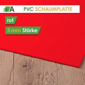 PVC Hartschaumplatte 300x200x5mm rot2.Wahl