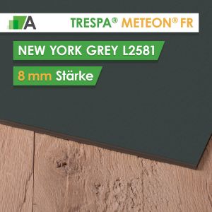 TRESPA® METEON® FR New York Grey - L2581 - Stärke 8mm - 2135 x 2130
