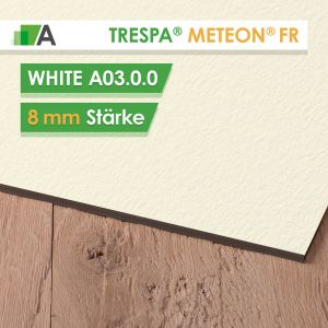 TRESPA® METEON® FR White - A03.0.0 - Stärke 8mm - 3650 x 1860