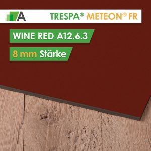 TRESPA® METEON® FR Wine Red - A12.6.3 - Stärke 8mm - 3650 x 1860