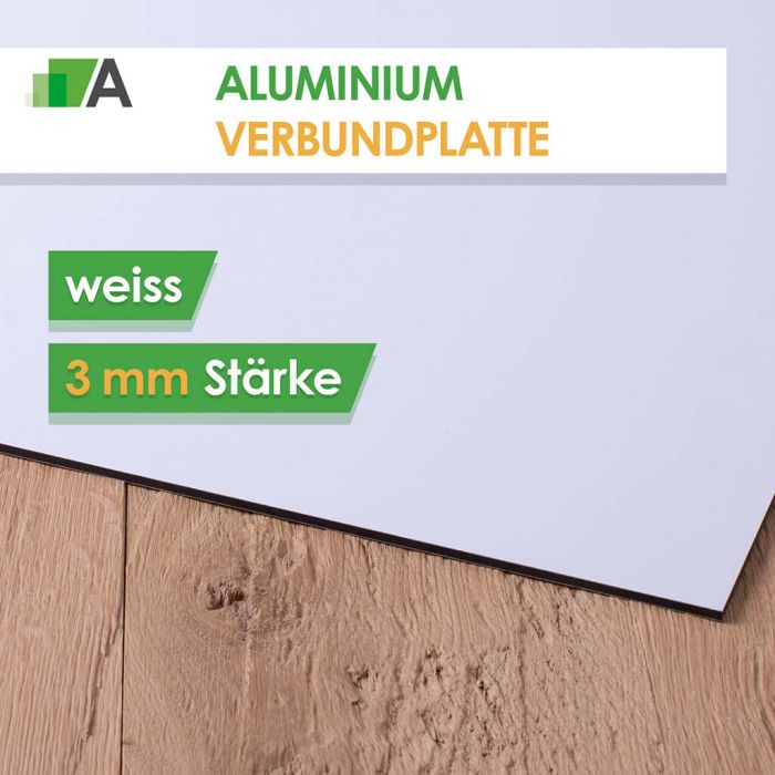 Aluverbundplatte Aluminiumverbundplatte Aluplatte Alu Verbund 3mm Weiß RAL9016 