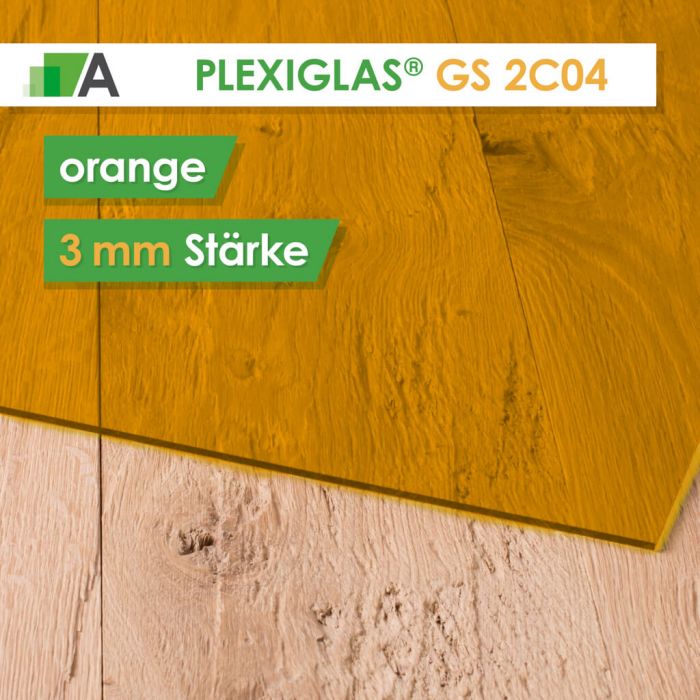 Rechteckig 3 mm Stark Orange Acrylglas Platte Fluorescent GP Max: 259€/m² 