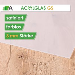Günstig Acrylglas GS beidseitig satiniert klar Stärke 3mm kaufen
