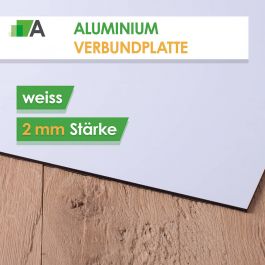 Alu Verbundplatte weiß 900 x 510 x 6 mm 39,99€/m² 