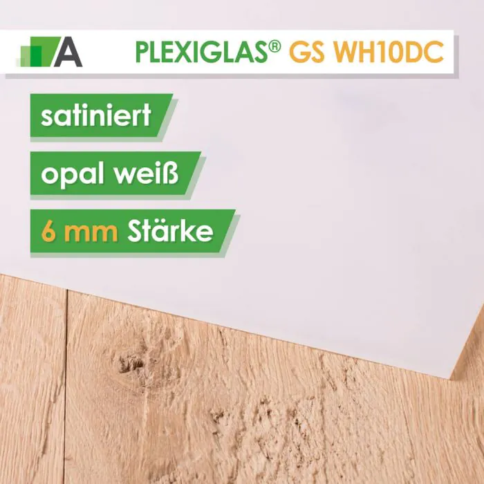 PLEXIGLAS® GS Weiß WH01 Laser Zuschnitt 199,99€/m² Größe wählbar 6 mm 