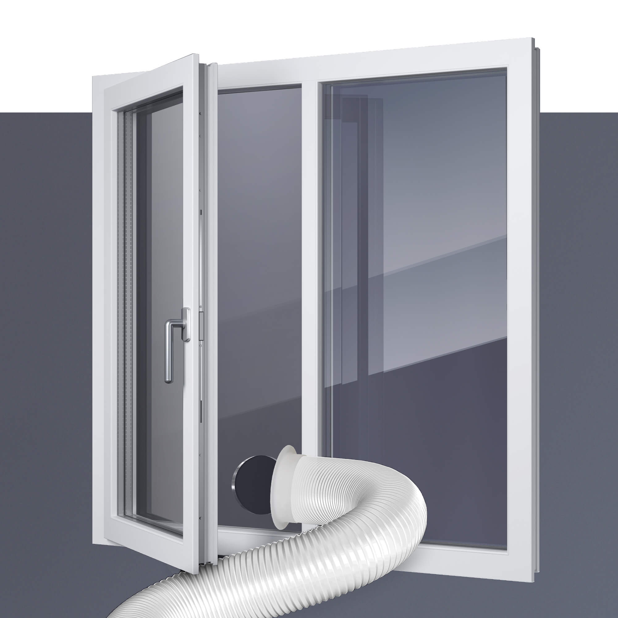 DHliIQQ Fenster-Klimaanlage, seitliche isolierte Schaumstoffplatte